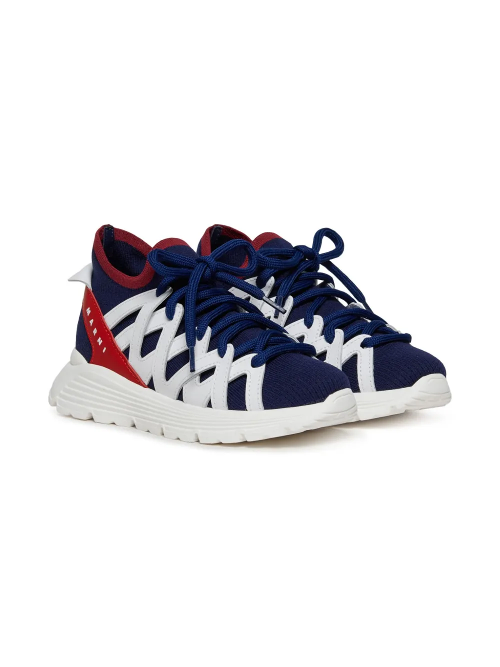 Marni Kids Sneakers met logo Blauw