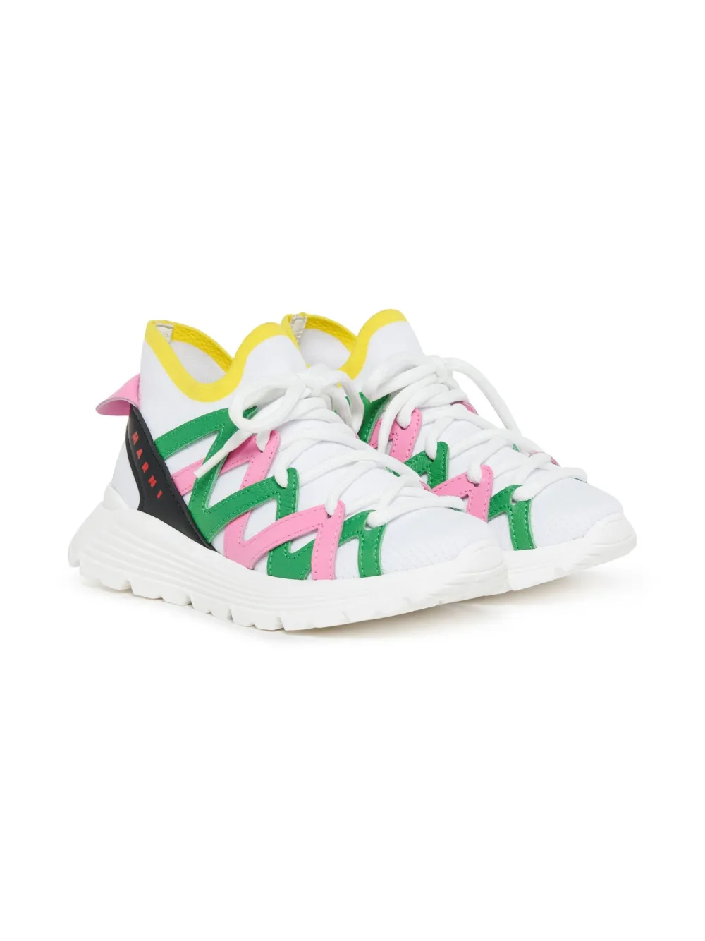 Marni Kids stripe-detail sneakers White