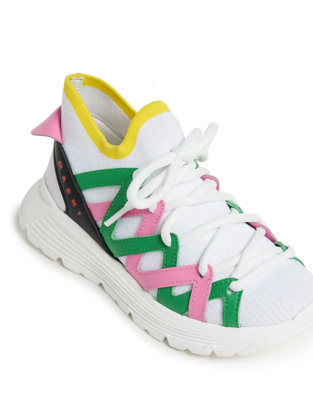 Marni Kids stripe-detail sneakers White