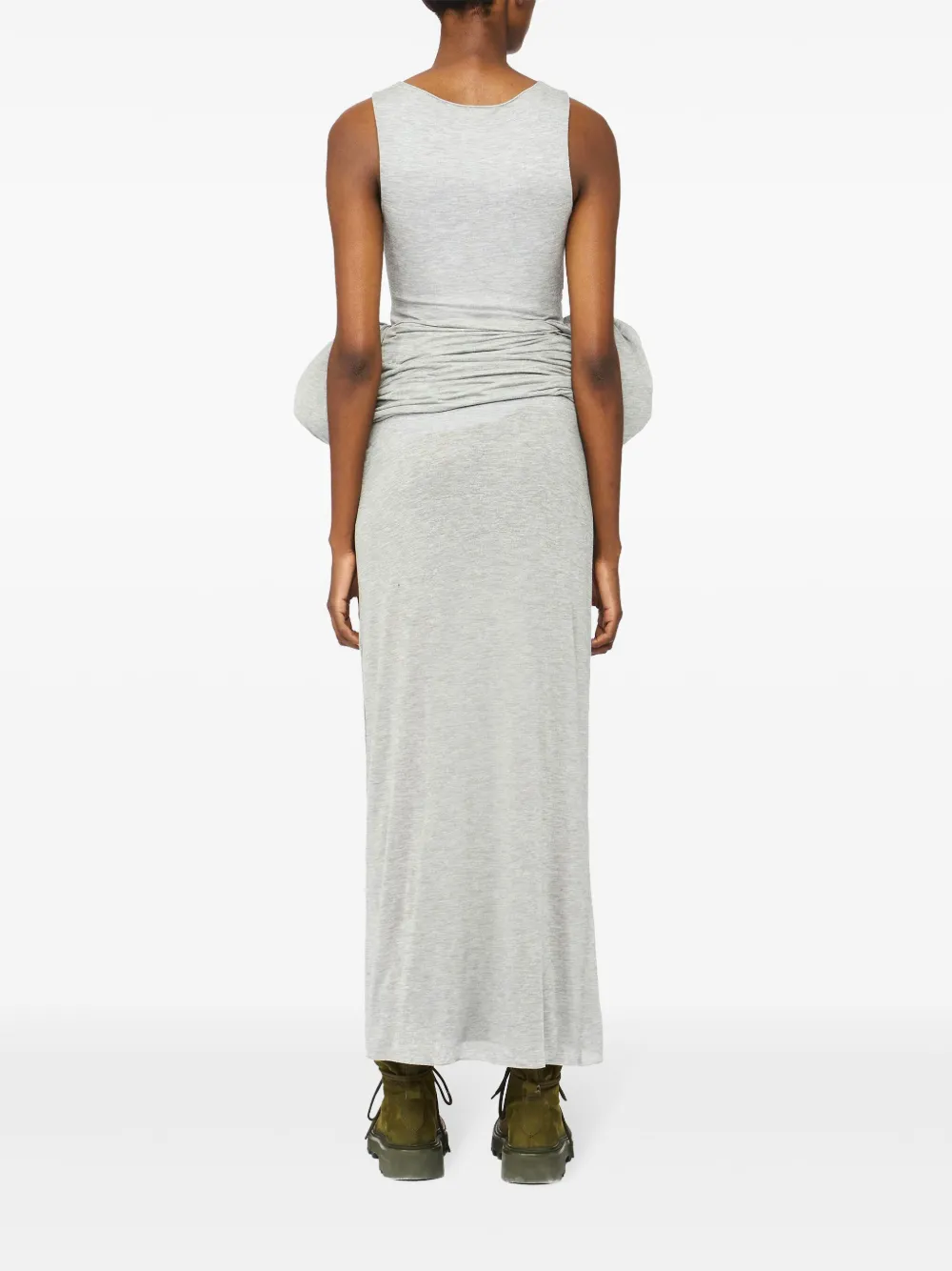 JW Anderson Jurk met oversized strik Grijs