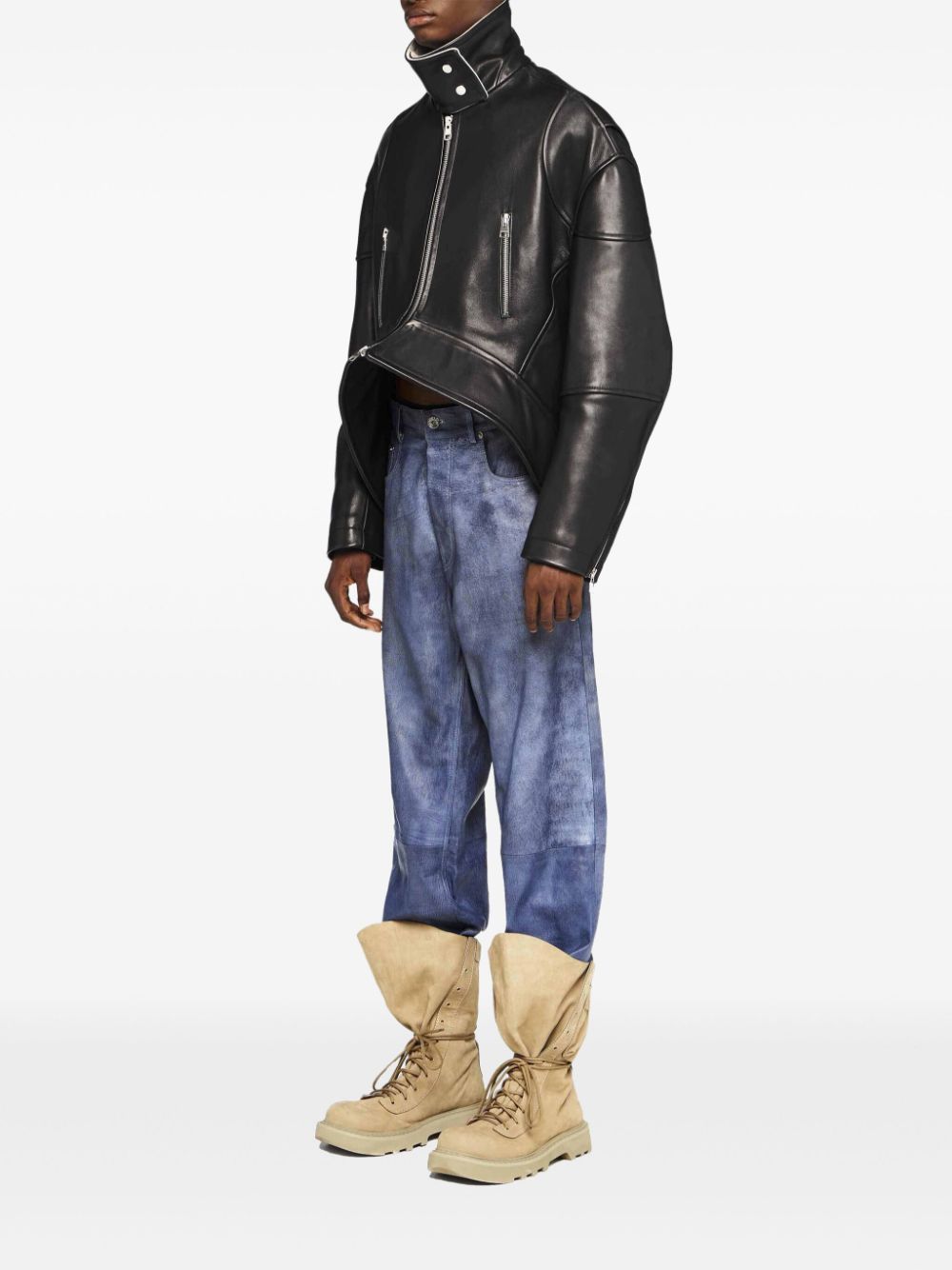 JW Anderson Leren broek - Blauw