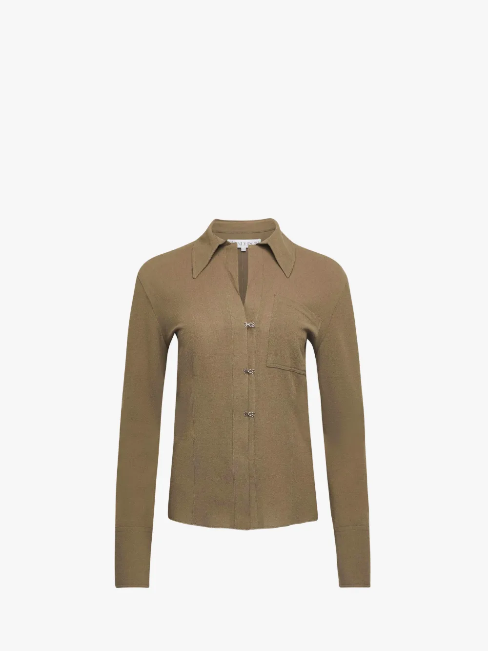 Jw Anderson Slim Waist Blouse In Green