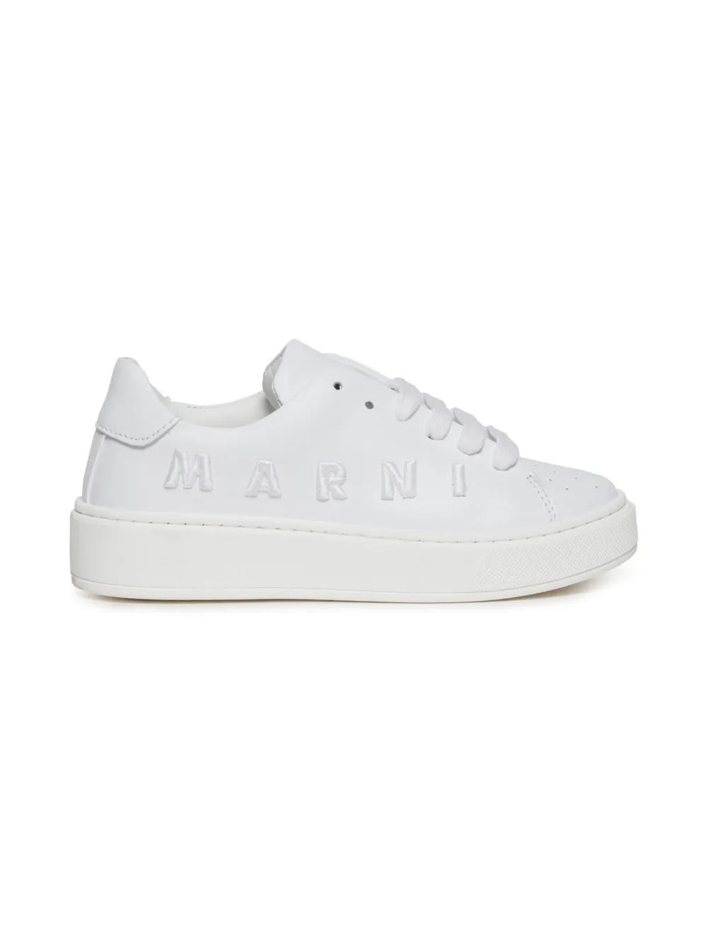 Marni Kids logo-embroidered trainers - Wit