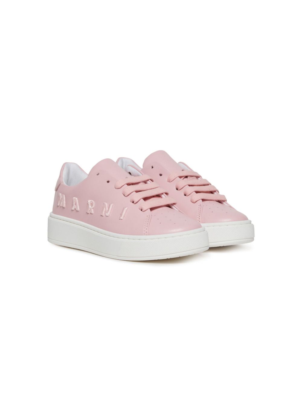 Marni Kids logo-embroidered sneakers Pink