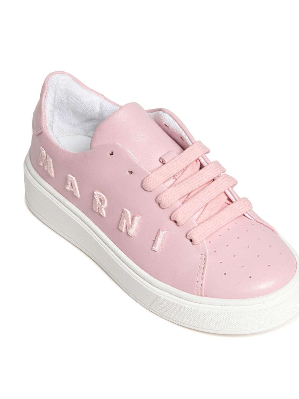 Marni Kids logo-embroidered sneakers Pink