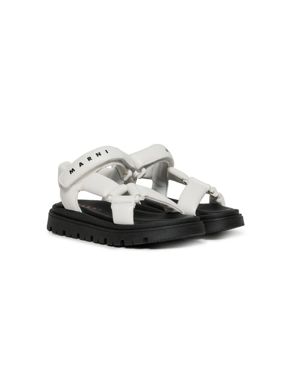 Marni Kids logo-print sandals White