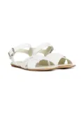 MM6 Maison Margiela Kids leather flat sandals - White