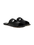 MM6 Maison Margiela Kids leather slides - Black