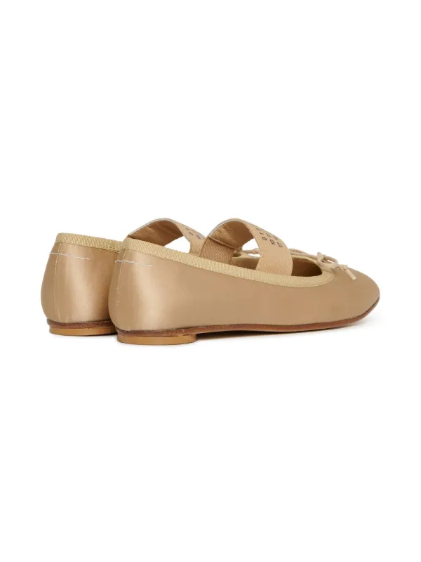 MM6 Maison Margiela Kids レザー フラットシューズ
