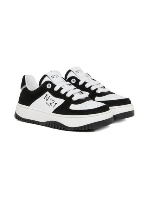 Nº21 Kids tenis bajos con logo estampado