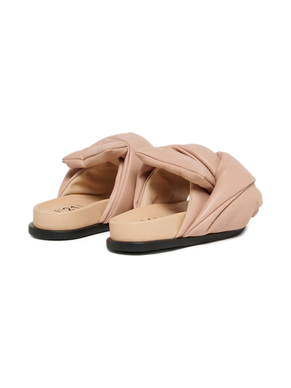 Nº21 Kids Leren slippers Beige