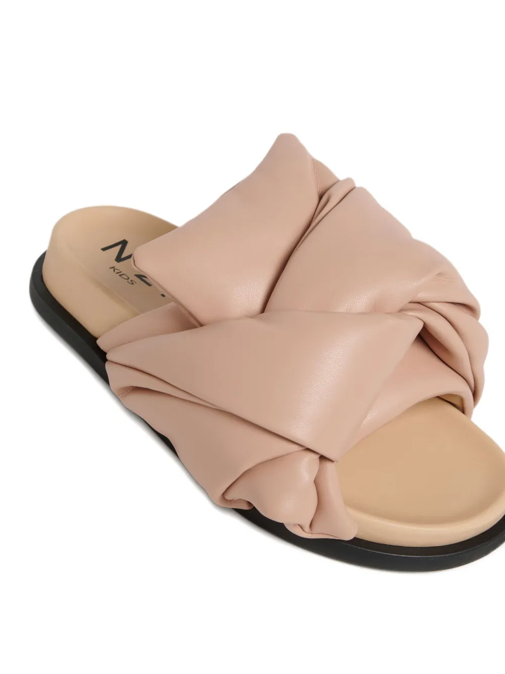 Nº21 Kids Leren slippers Beige