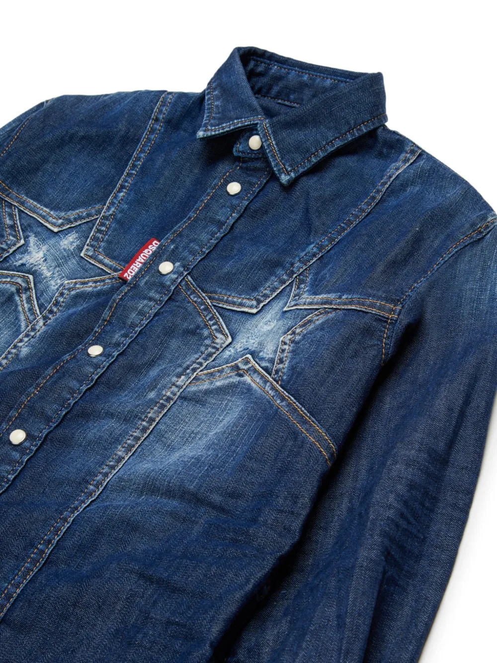 DSQUARED2 STAR-APPLIQUÉ SHIRT