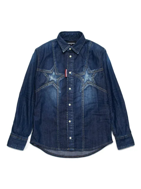 DSQUARED2 KIDS camisa con aplique de estrella