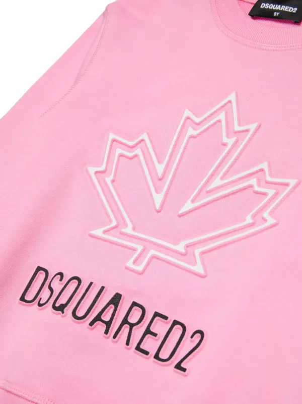 DSQUARED2 KIDS logo-embossed Sweatshirt | Pink | FARFETCH OM