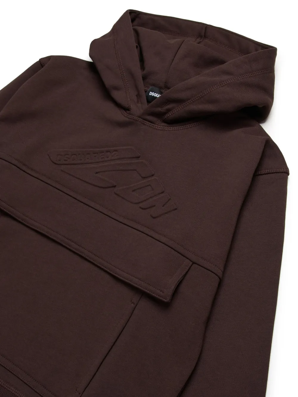 DSQUARED2 KIDS Hoodie met Icon-reliëf Bruin