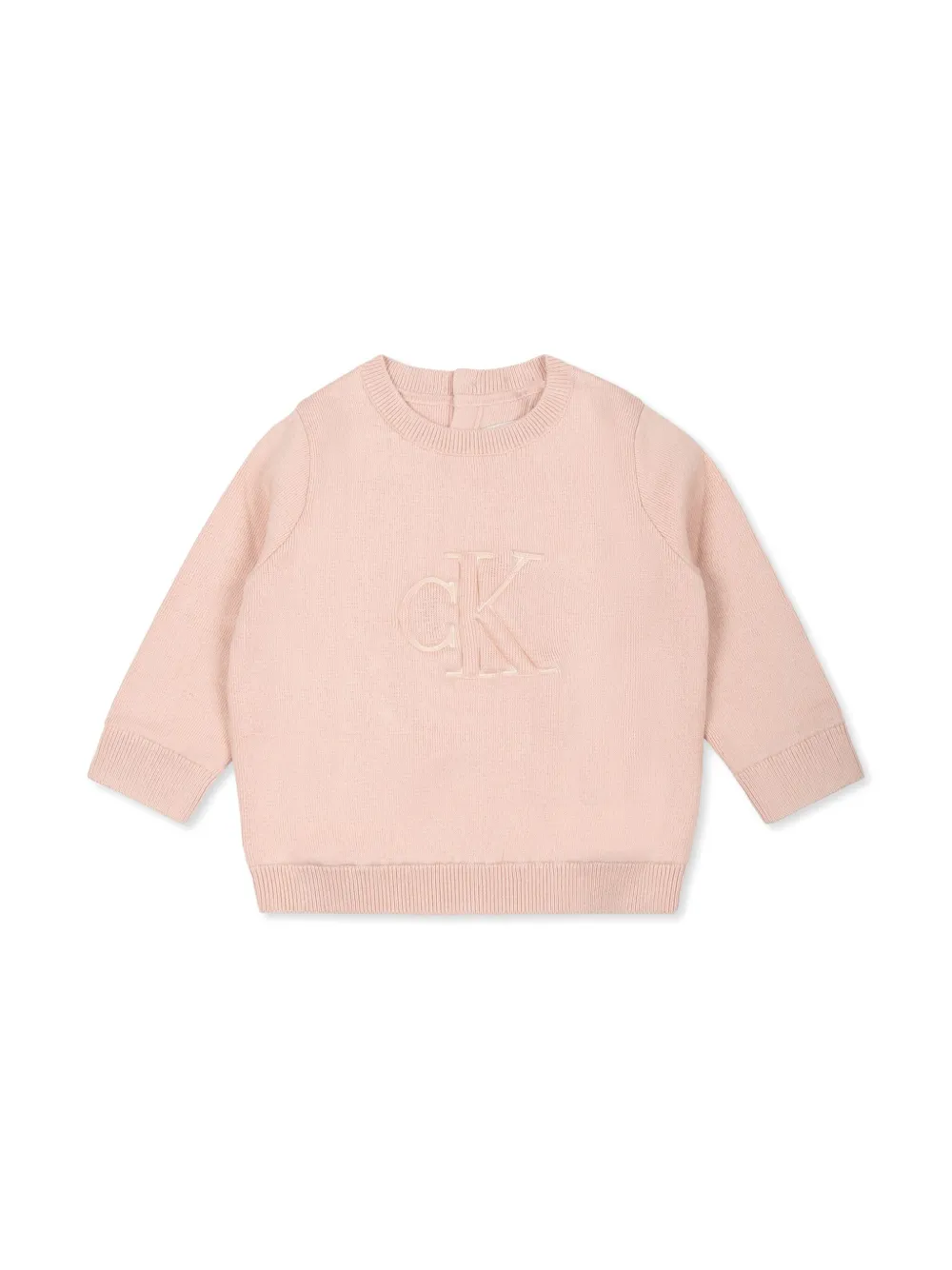 Calvin Klein Logo-debossed Jumper In Pink