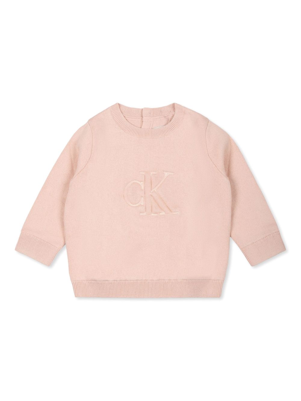 Calvin Klein Kids logo-debossed jumper - Pink