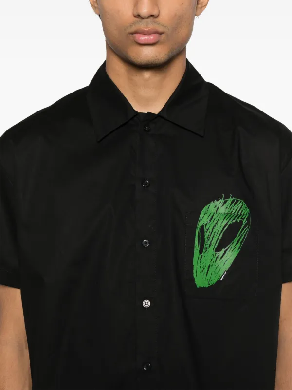 alien dress shirt Spencers Alien Galaxy Shirt Mens S Purple Universe Button Up All Over Print