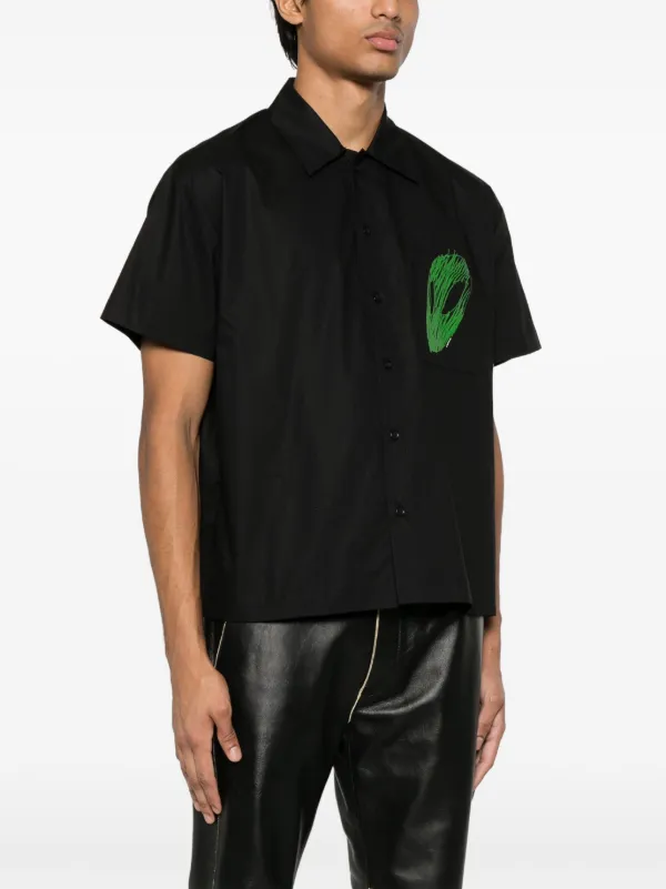 Tシャツ・カットソー Coperni ALIEN HEAD LOOSE FIT SHIRT (COPCH48F2010MEN BLK) Coperni Alien Head Loose-Fit Buttoned Shirt in Black for Men