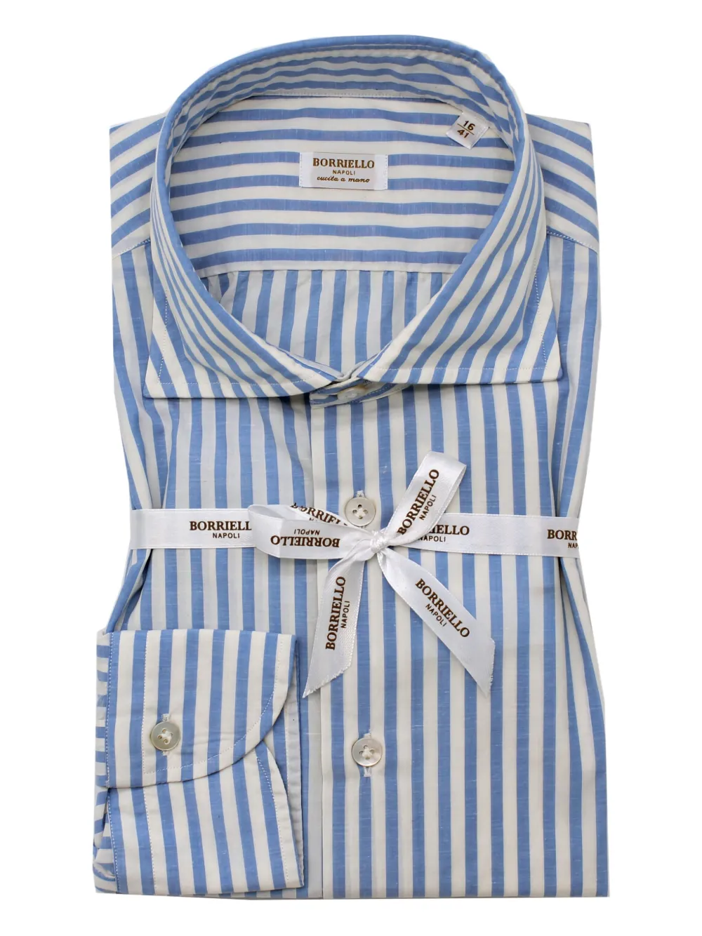 BORRIELLO NAPOLI striped shirt | Blue | Image 1