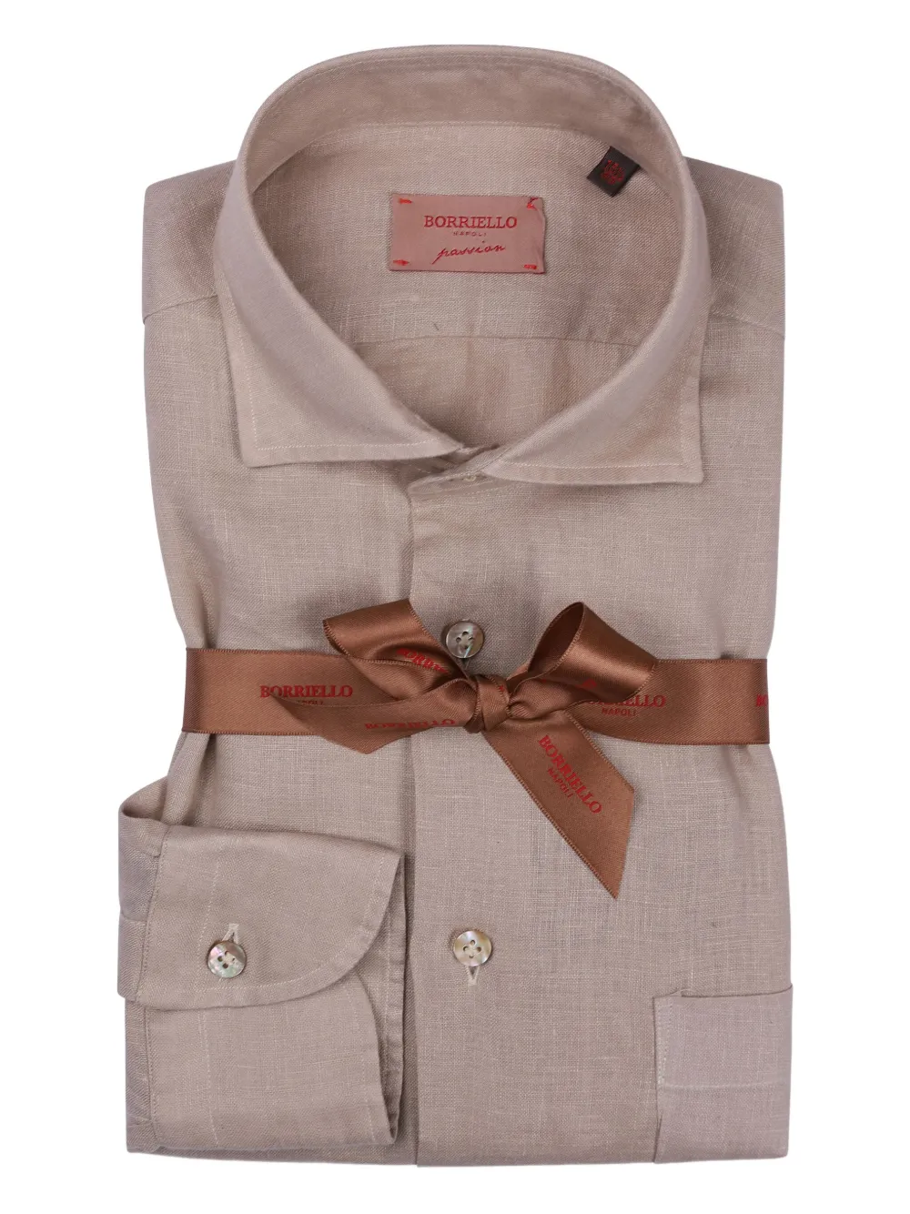 BORRIELLO NAPOLI linen/flax shirt | Neutrals | Image 1