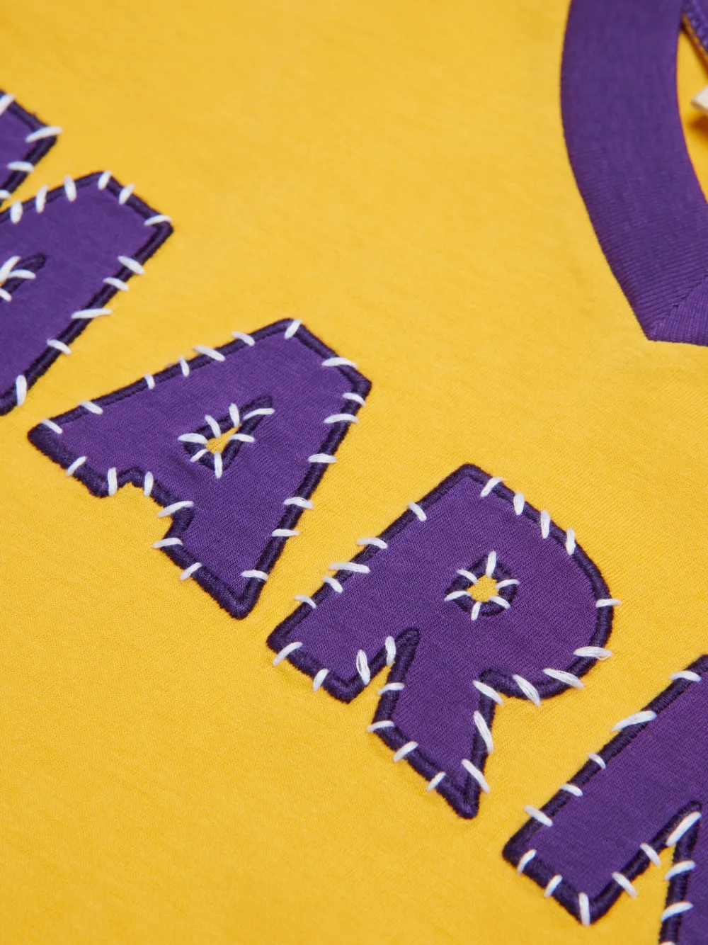 Marni Kids T-shirt met logopatch Geel