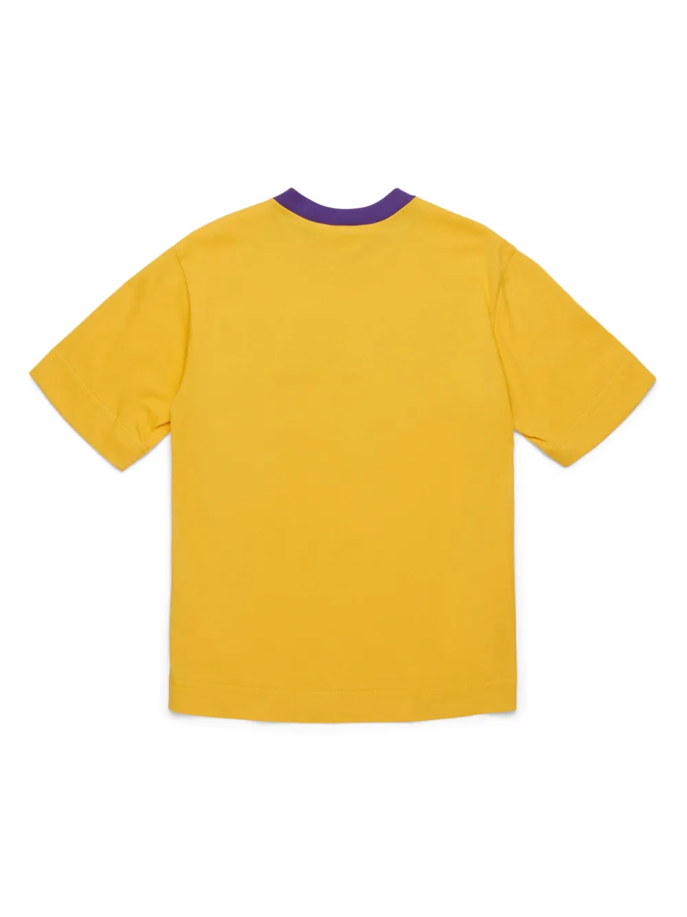 Marni Kids T-shirt met logopatch - Geel