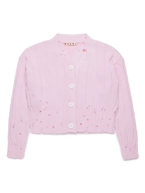 Marni Kids cárdigan con efecto envejecido