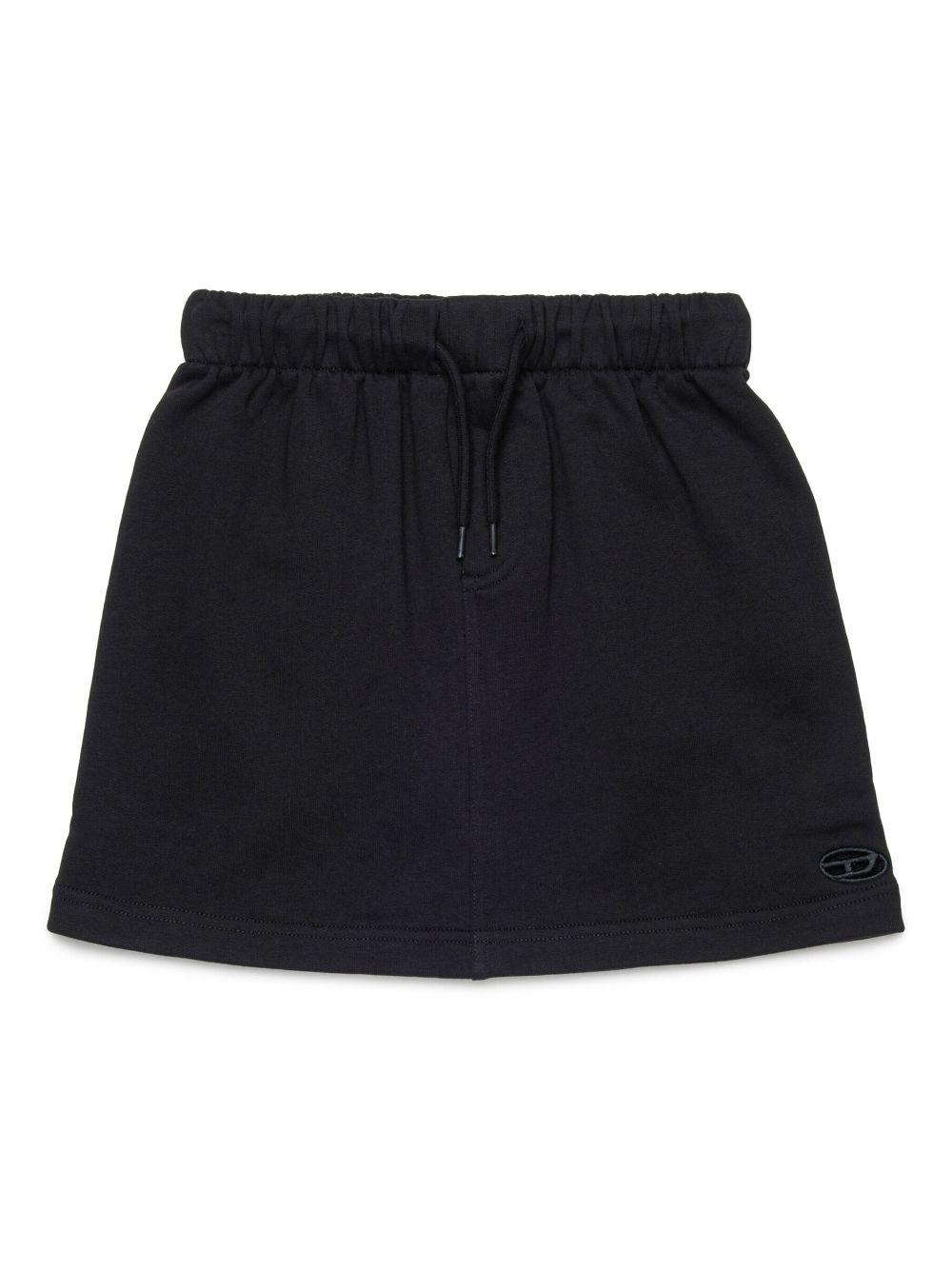 Diesel Kids logo-embroidered cotton skirt - Black