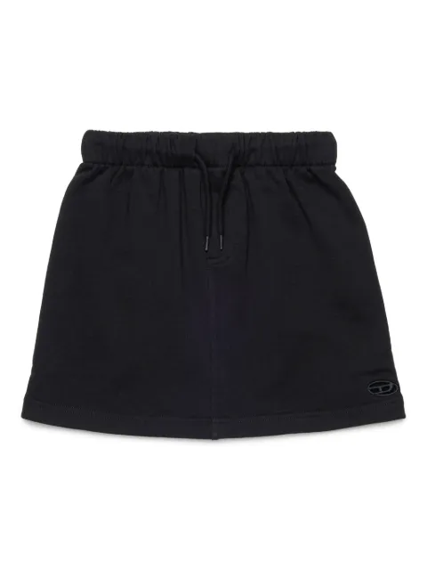 Diesel Kids logo-embroidered cotton skirt 