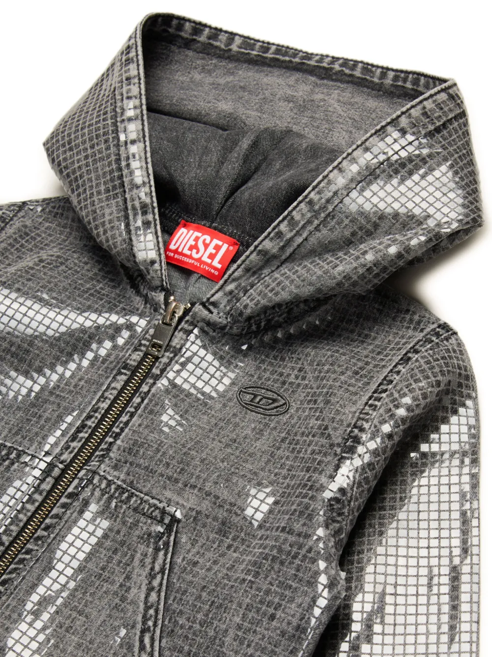 Diesel Kids Sdenny hoodie Grijs