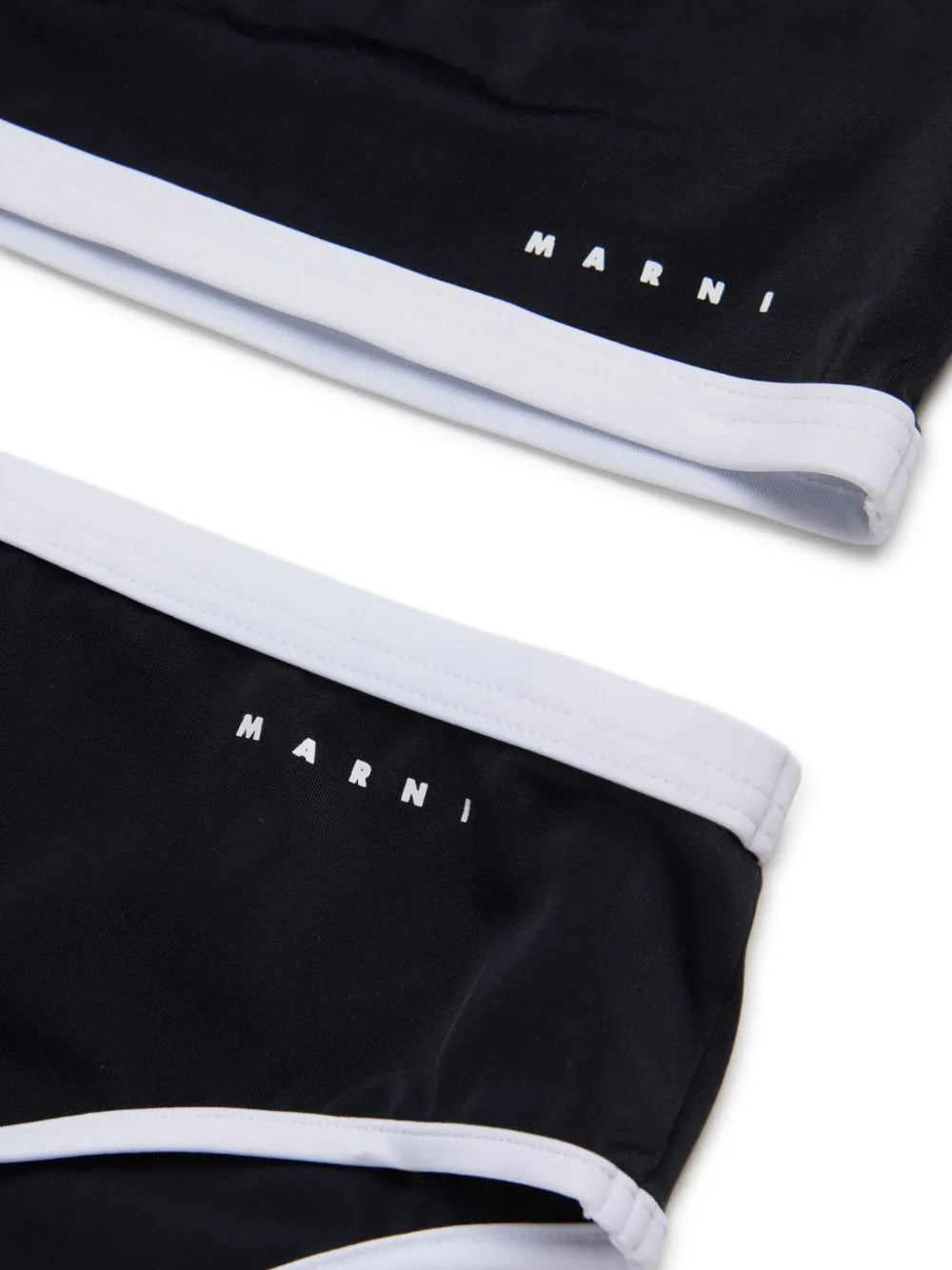 Marni Kids Bikini met logoprint Zwart