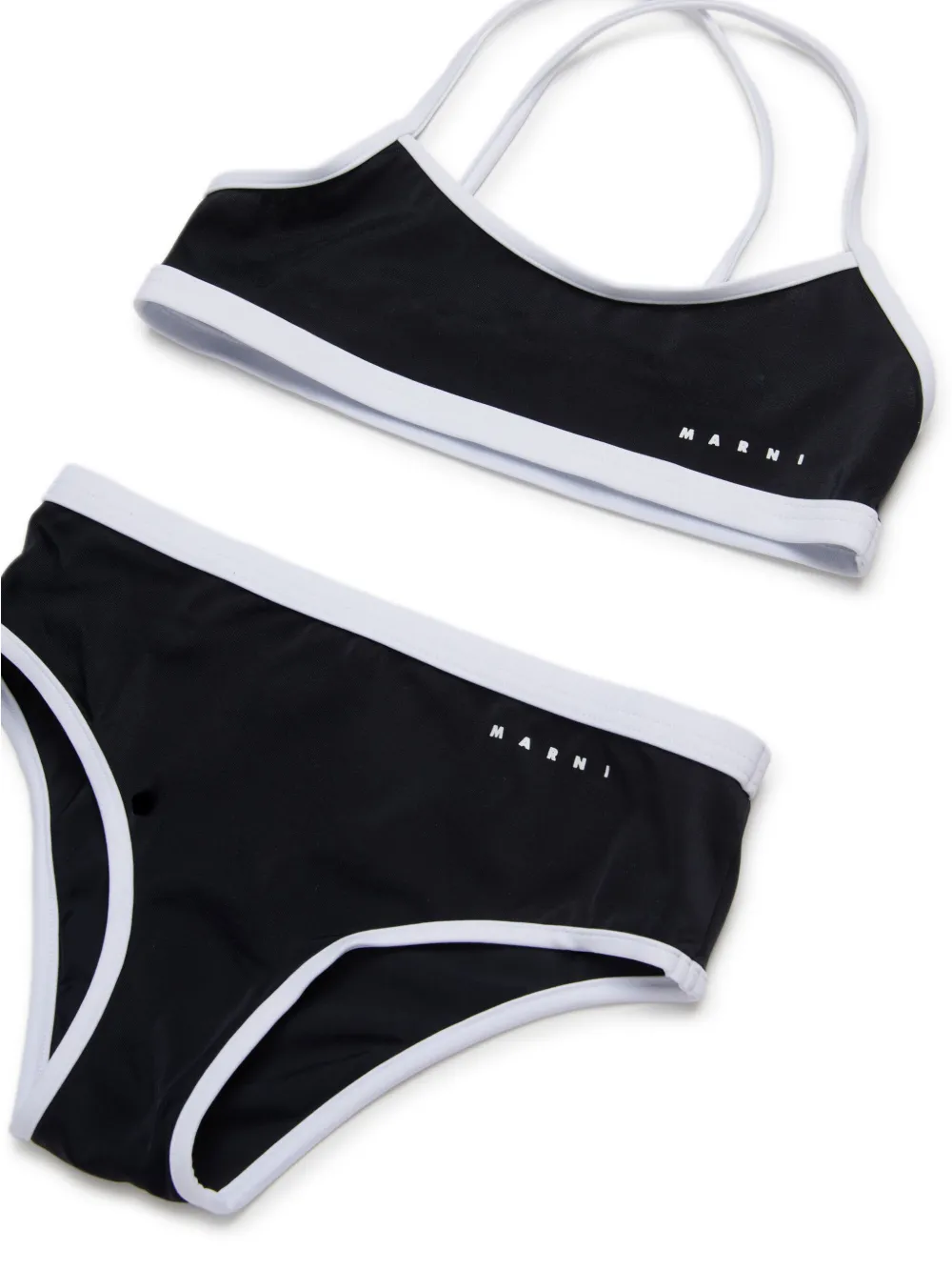 Marni Kids Bikini met logoprint Zwart