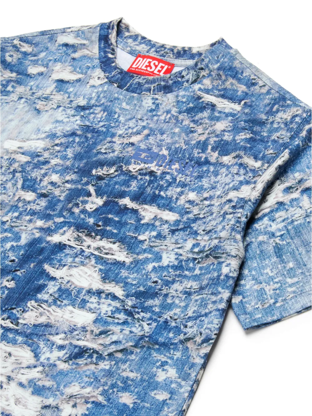 Diesel Kids Tarston Over T-shirt Blauw