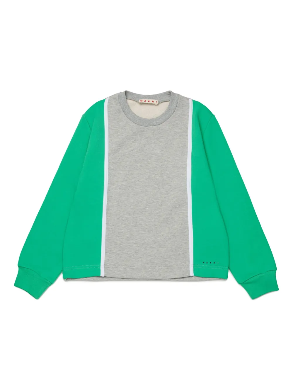 Marni Kids ストライプ スウェットシャツ - グリーン Marni Kids ストライプ スウェットシャツ - グリーン