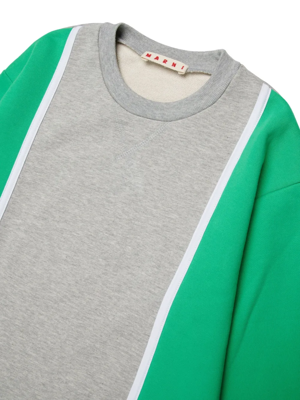 Marni Kids Gestreepte sweater Groen
