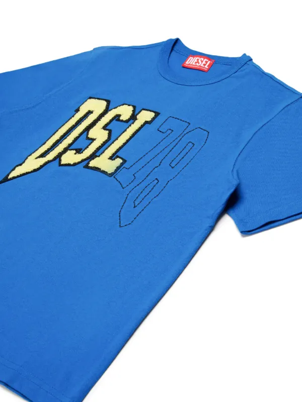 Diesel Kids logo-appliqué T-shirt | Blue | FARFETCH