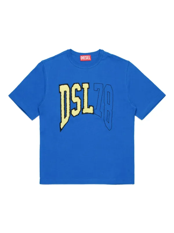 Diesel Kids logo-appliqué T-shirt | Blue | FARFETCH