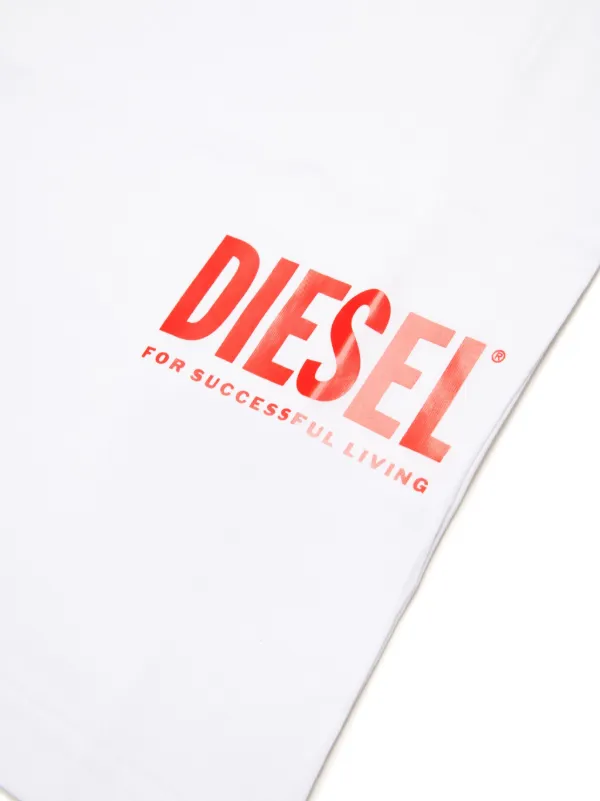 logo-print two-tone T-shirt 