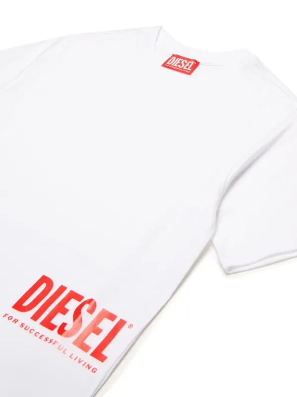 logo-print two-tone T-shirt 
