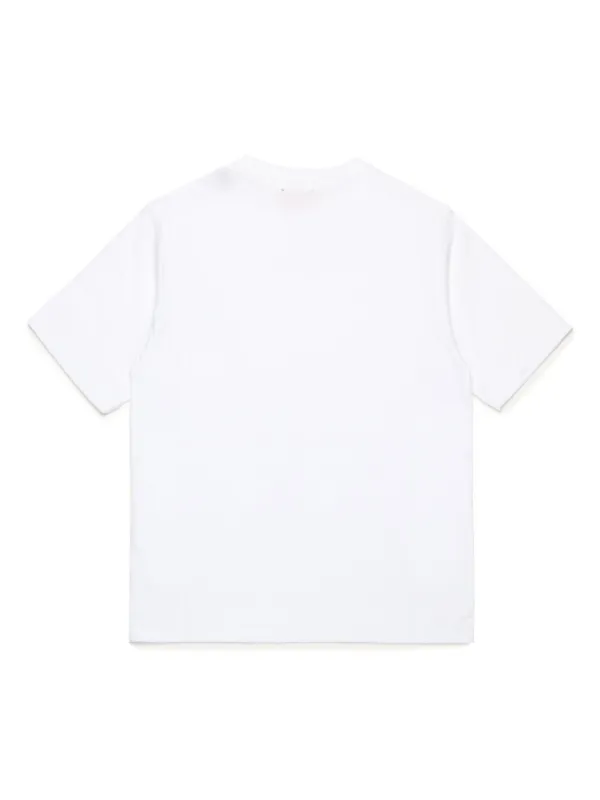 logo-print two-tone T-shirt 