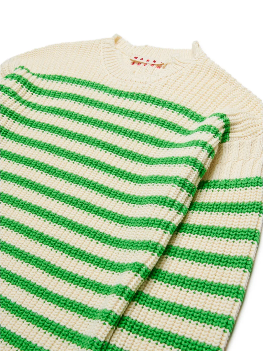 Marni Kids Gestreepte trui Beige