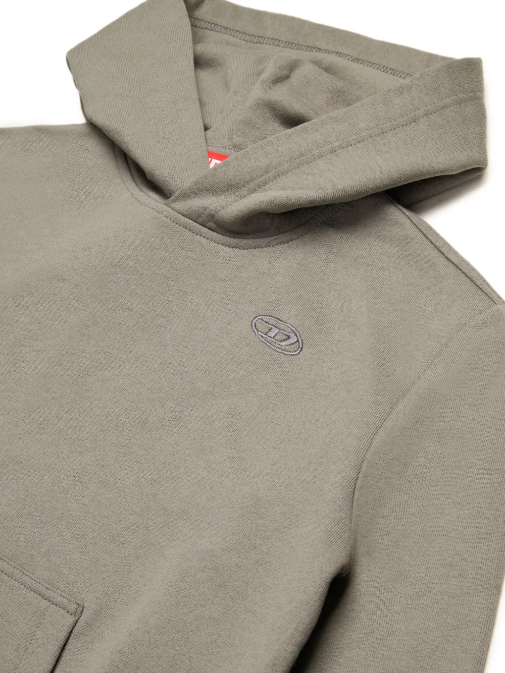 Diesel Kids Hoodie met geborduurd logo Grijs