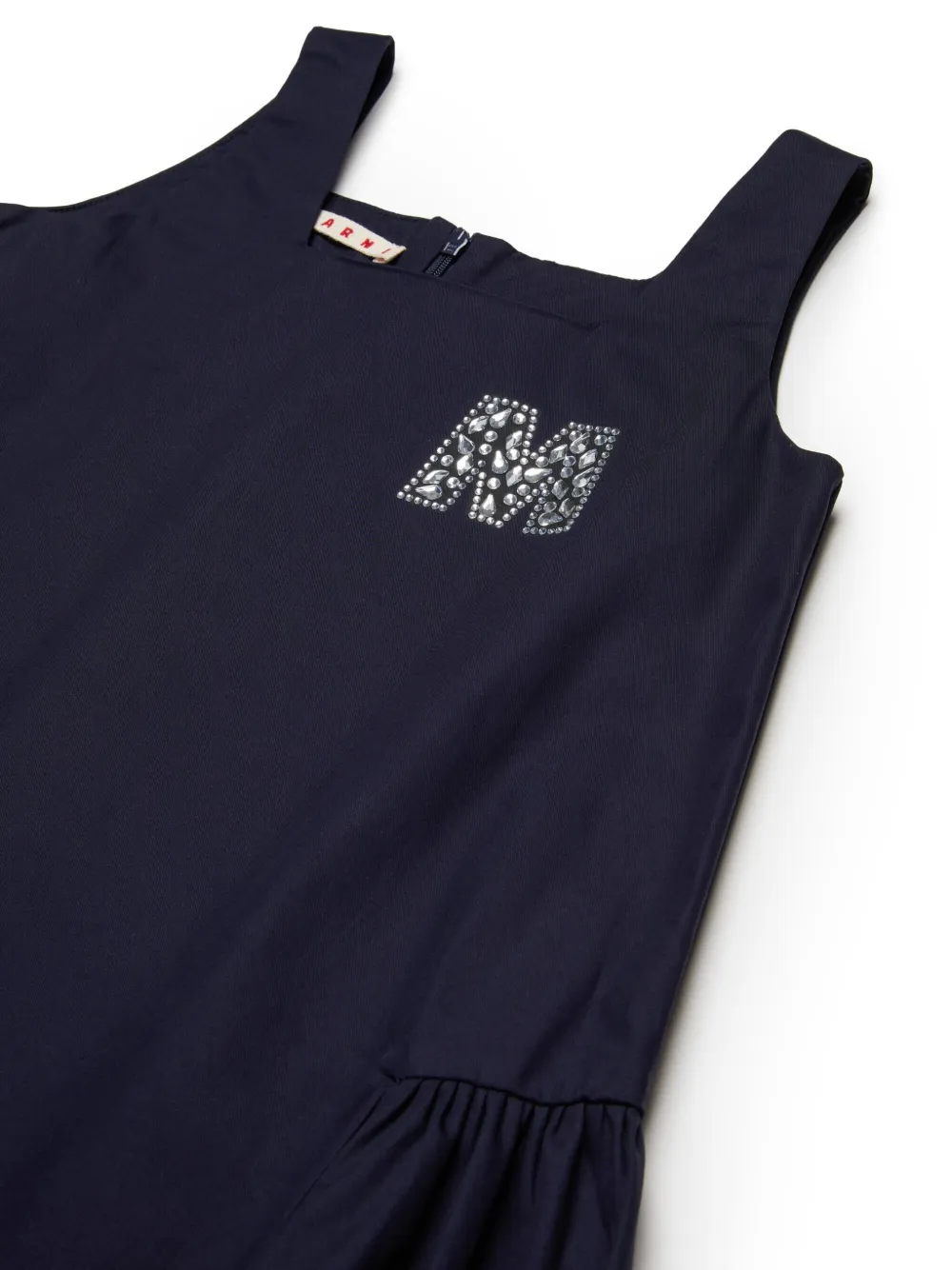 Marni Kids Jurk verfraaid met logo Blauw
