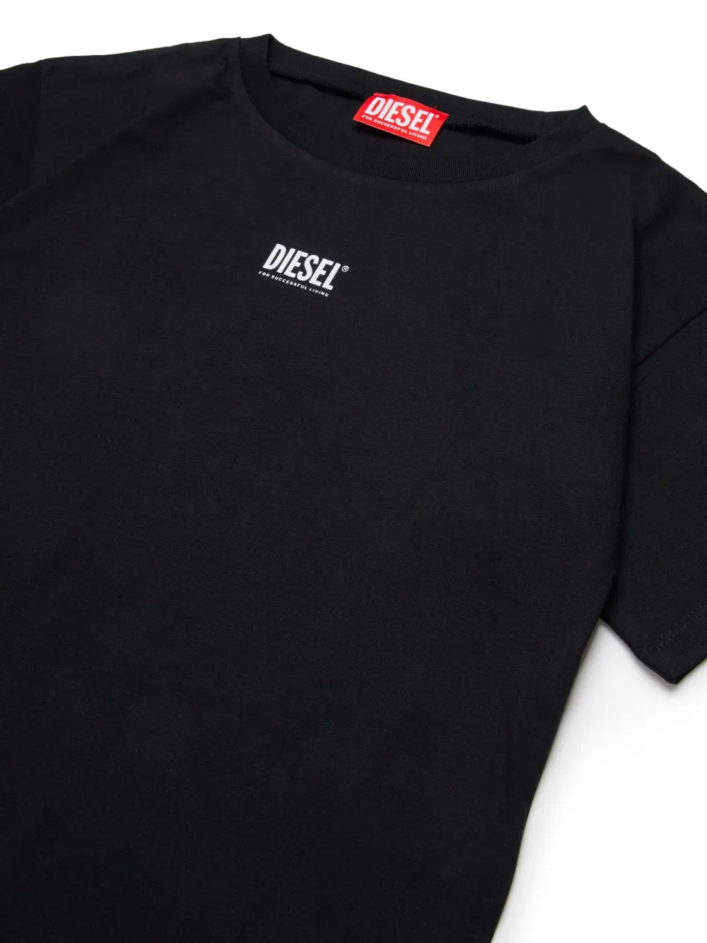 Diesel Kids T-shirt met logoprint Zwart