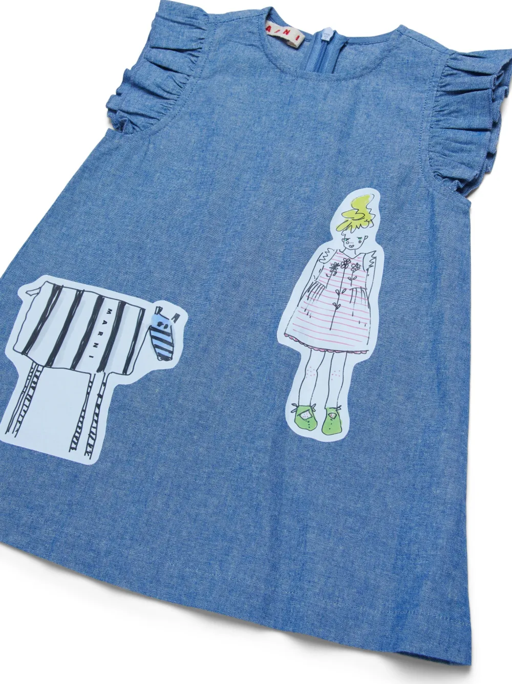 Marni Kids Jurk met patch Blauw