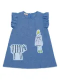 Marni Kids patch-detail dress - Blue