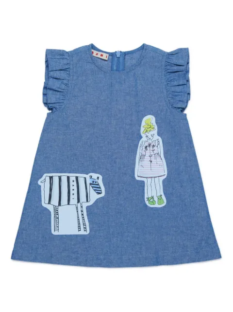 Marni Kids patch-detail dress