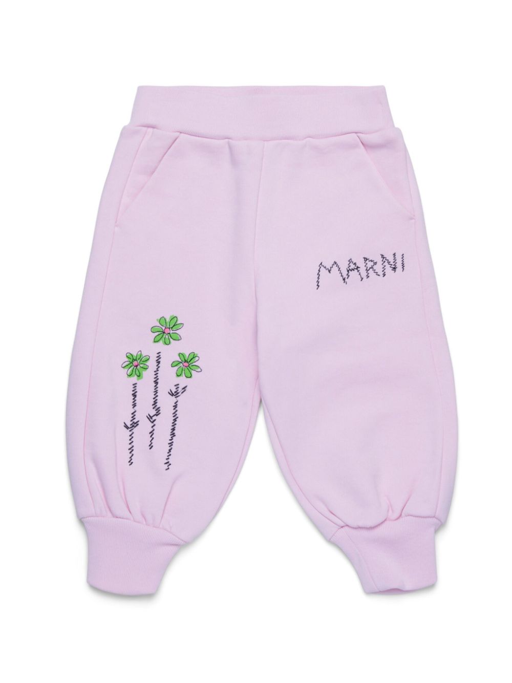 Marni Kids floral-print track pants - Pink